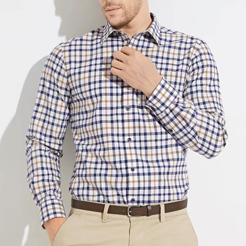 Men Formal Wear In Summer - Men's long sleeve shirt pure cotton
