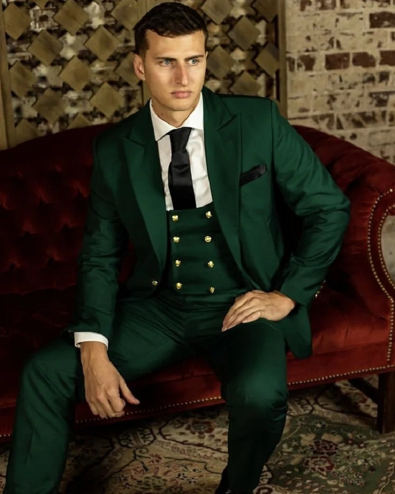 Men Formal Wear Shop - Green Classic Men Suits Formal Wedding