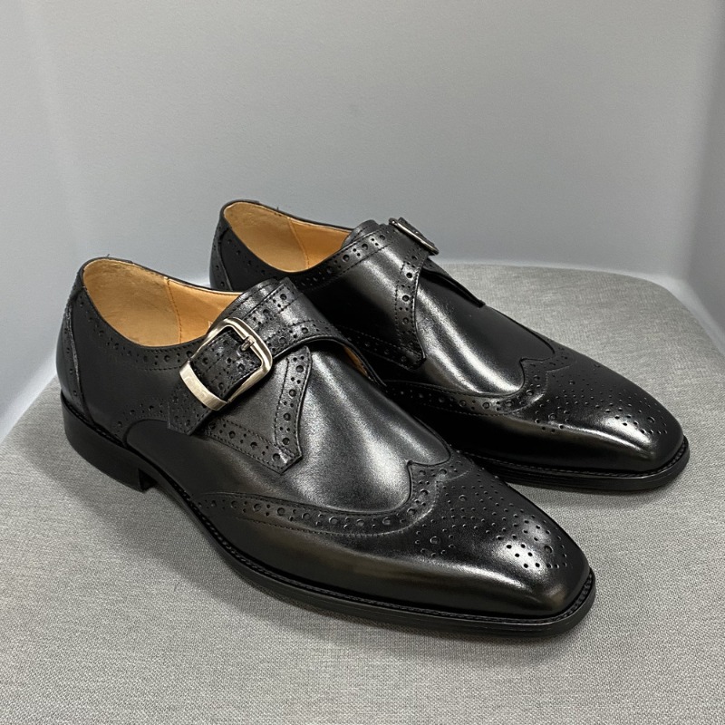 Men Formal Party Wear Outfit - Men's Casual Shoes Carving Leather Single