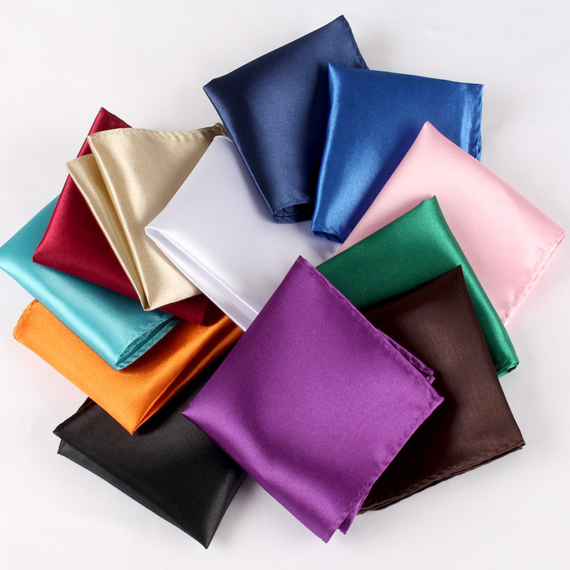 Men'S Formal Attire - 22CM Solid Color Pocket Squre For
