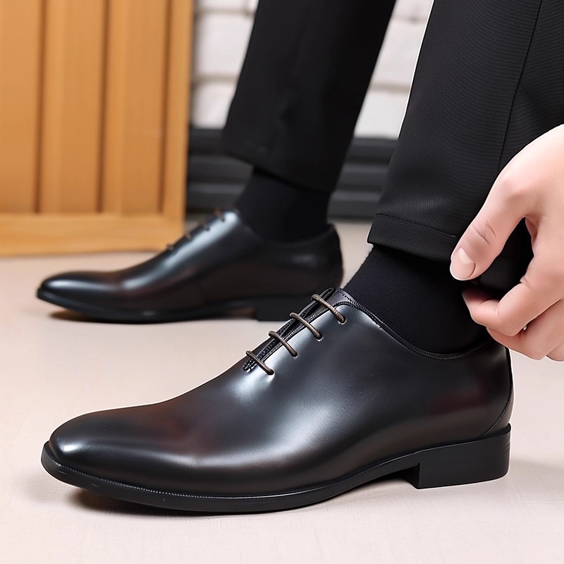 Men Formal Wear Office - Designer Genuine Leather Mens Wholecut Oxford