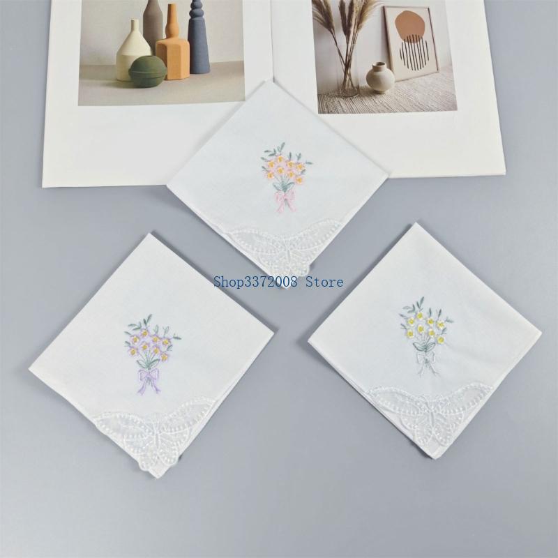 Colored Flower Embroidered Cot - огляд і ціна Monogrammed Handkerchief