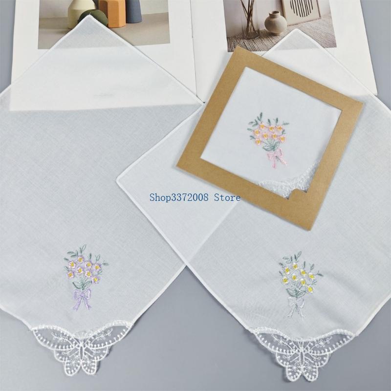 Colored Flower Embroidered Cot - огляд і ціна Monogrammed Handkerchief