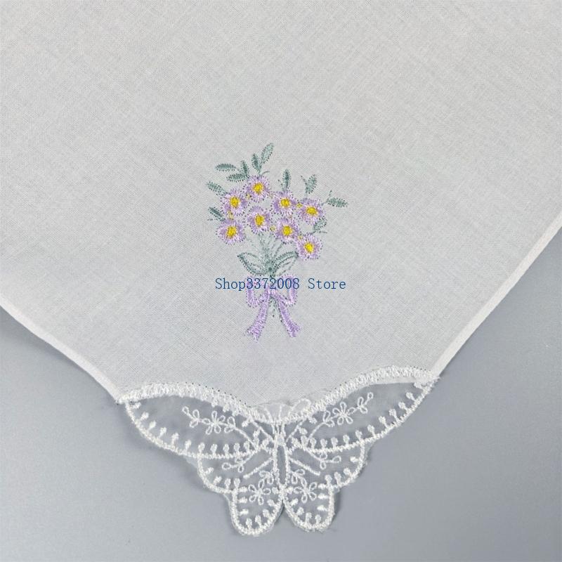 Colored Flower Embroidered Cot - огляд і ціна Monogrammed Handkerchief