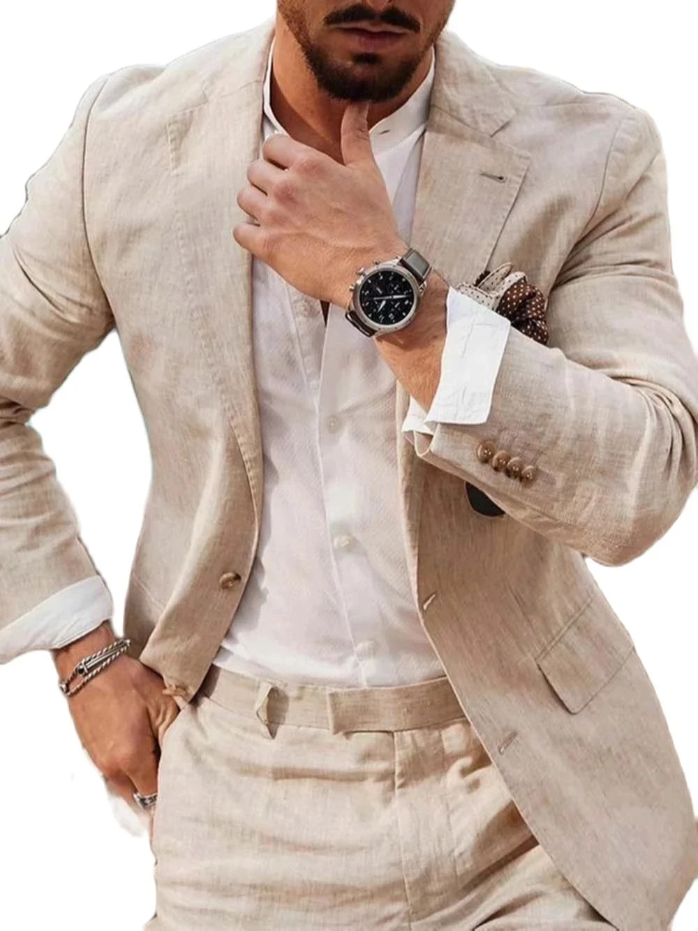 Summer Beach Business Linen Me - огляд і ціна Men Linen Formal Wear