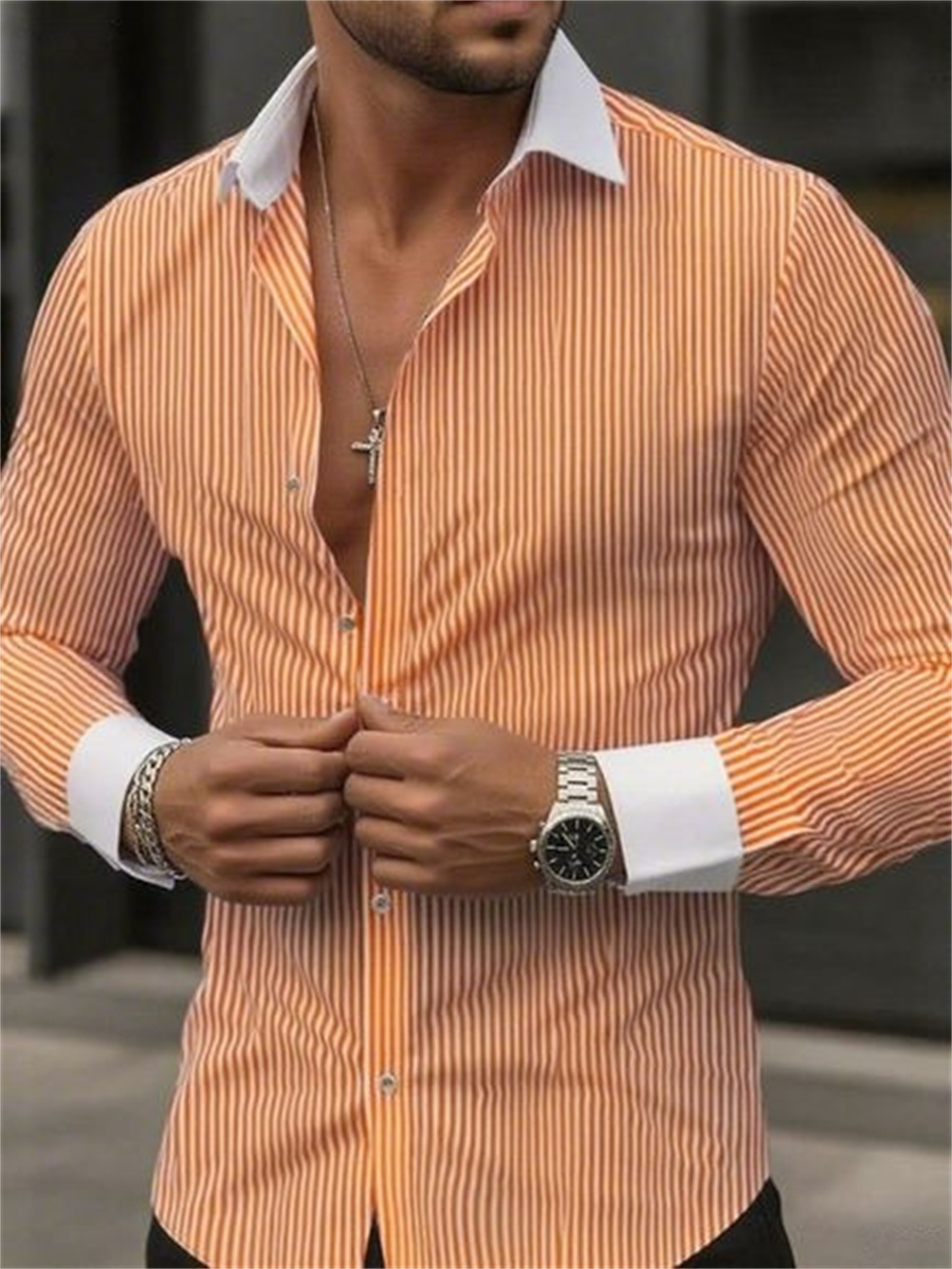 Men's slim-fit striped lapel l - огляд і ціна Men Formal Wear Shop