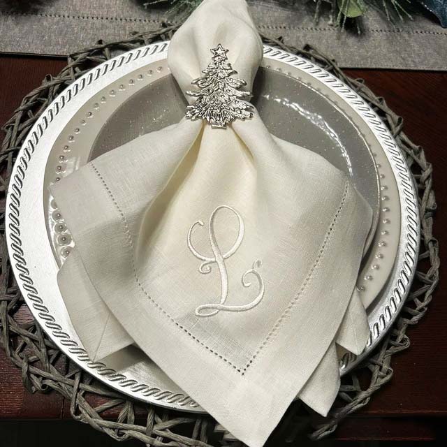 Luxury Square Napkin For Dinin - огляд і ціна Monogrammed Handkerchief