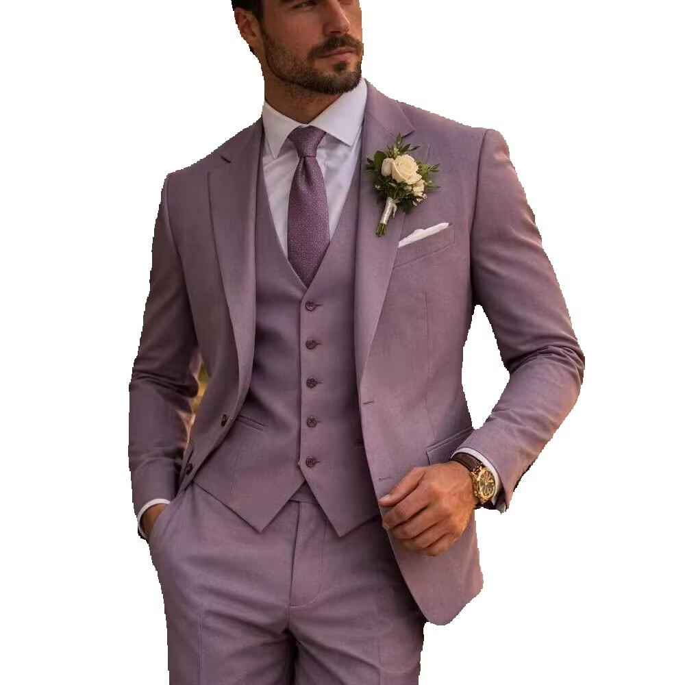 Lavender 3 Piece Men's Suit Li - огляд і ціна Men Formal Wear Outfits
