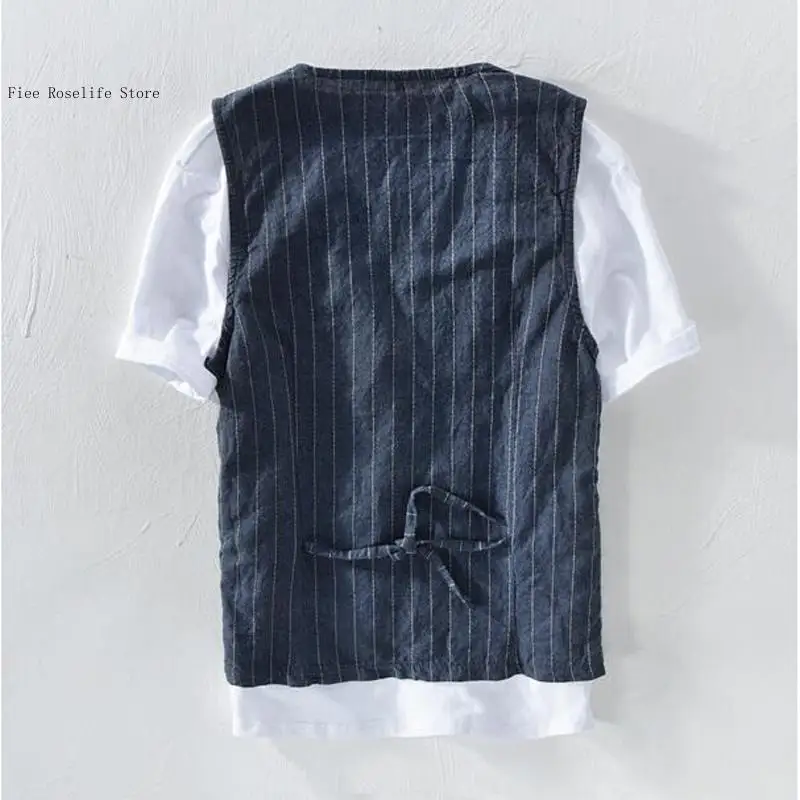 British Casual Linen Vest for  - огляд і ціна Men Linen Formal Wear