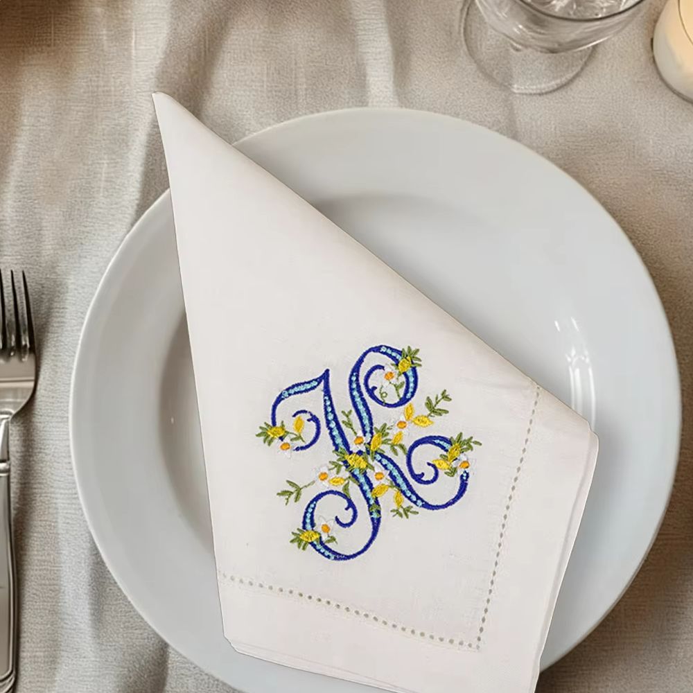 New Arrival 100% Pure Linen Le - огляд і ціна Monogrammed Handkerchief