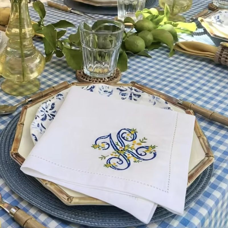 New Arrival 100% Pure Linen Le - огляд і ціна Monogrammed Handkerchief