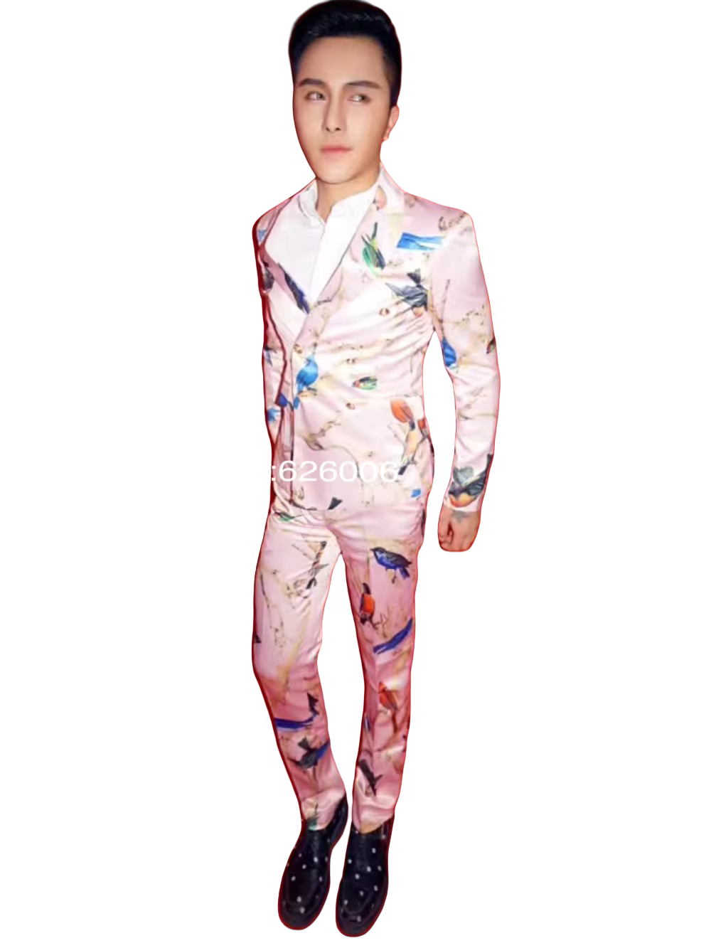 Men's Fashion Flower Pink Bird - огляд і ціна Men Formal Wear Pink