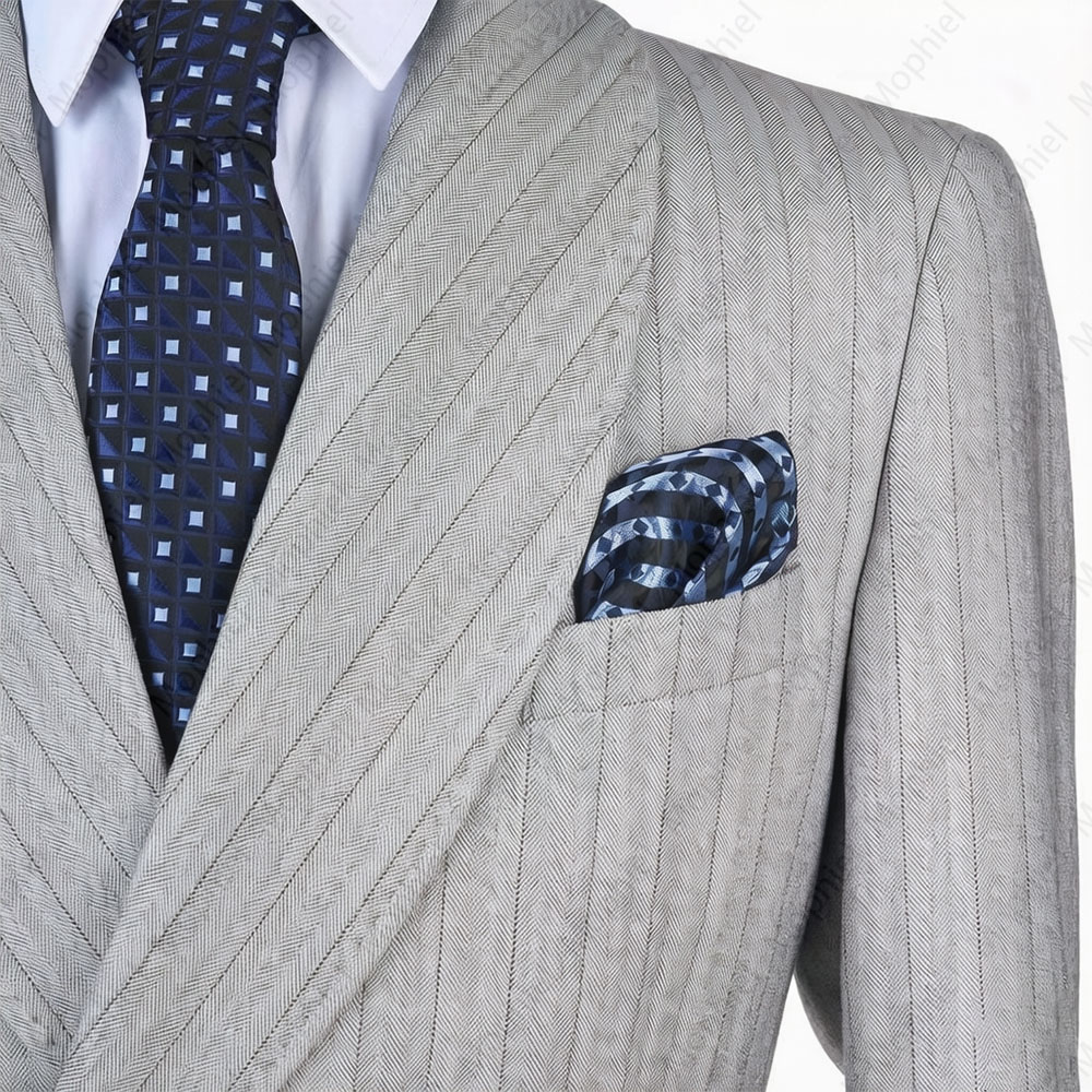 Mophiel Light Grey Men Suits S - огляд і ціна Men Formal Wear Office