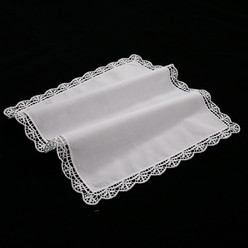 D003 White 100%Cotton 100Piece - огляд і ціна Monogrammed Handkerchief