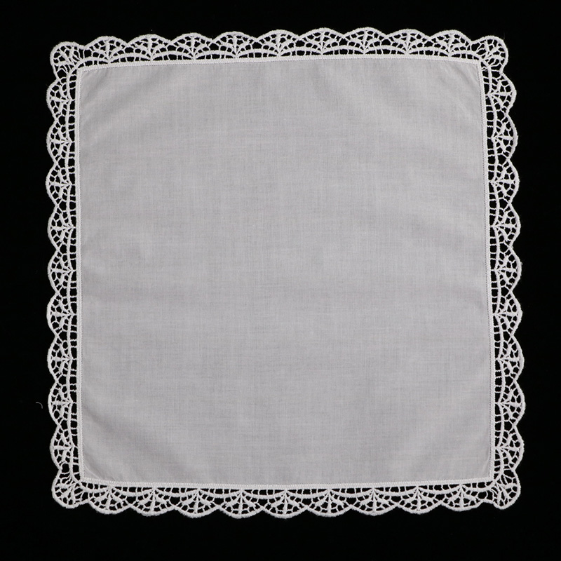 D003 White 100%Cotton 100Piece - огляд і ціна Monogrammed Handkerchief