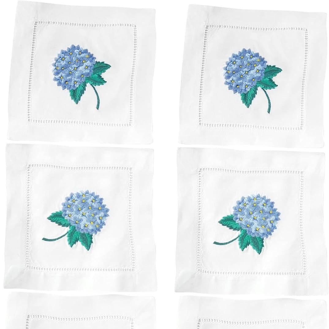 Floral Hand-Embroidered Cotton - огляд і ціна Monogrammed Handkerchief