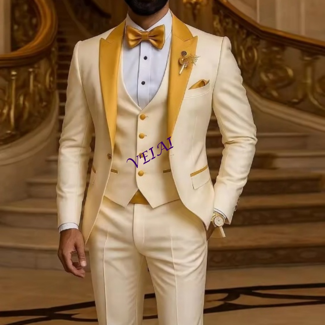 CustomizedGold Collar Ivory Me - огляд і ціна Men'S Formal Attire