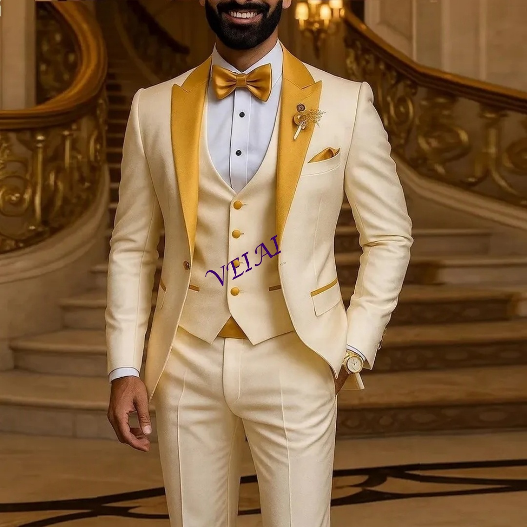 CustomizedGold Collar Ivory Me - огляд і ціна Men'S Formal Attire