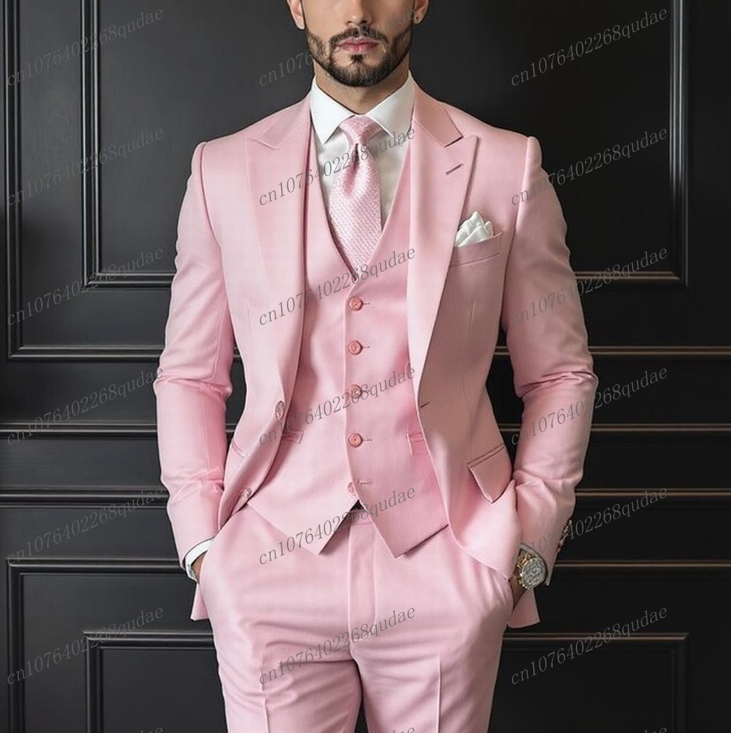 Pink Formal Occasion Men Suit  - огляд і ціна Men Formal Wear Pink