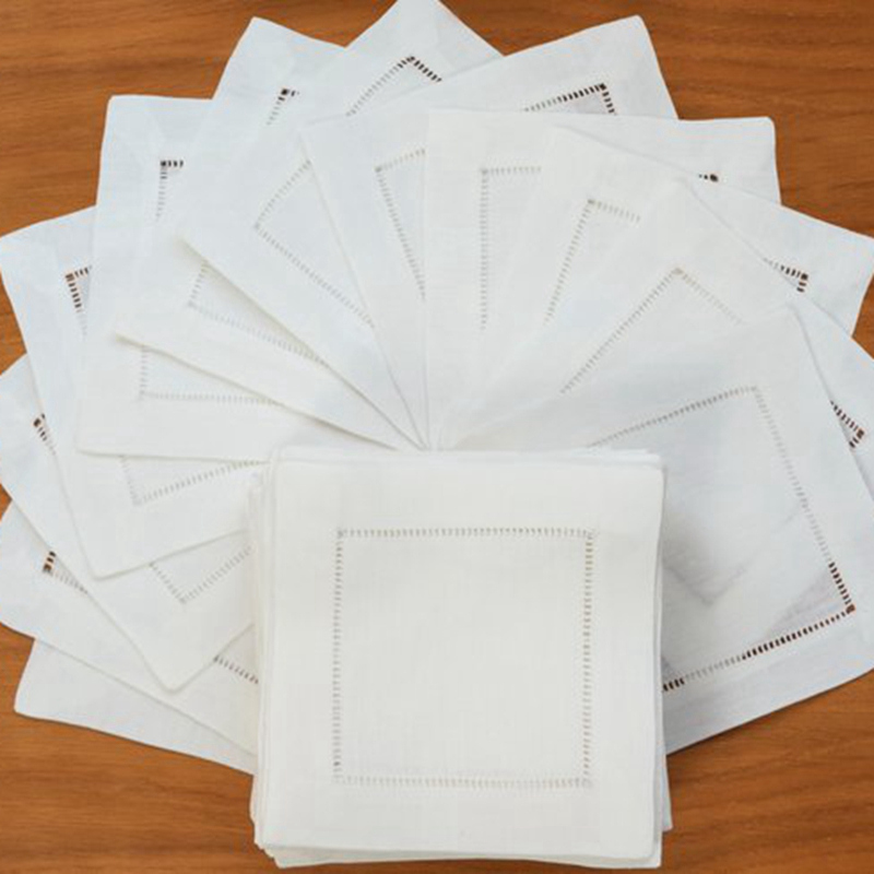 12 Pieces Cocktail Napkin Whit - огляд і ціна Monogrammed Handkerchief