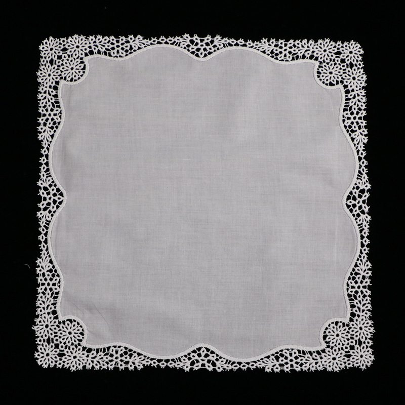 A006 White Cotton 100 Piece La - огляд і ціна Monogrammed Handkerchief