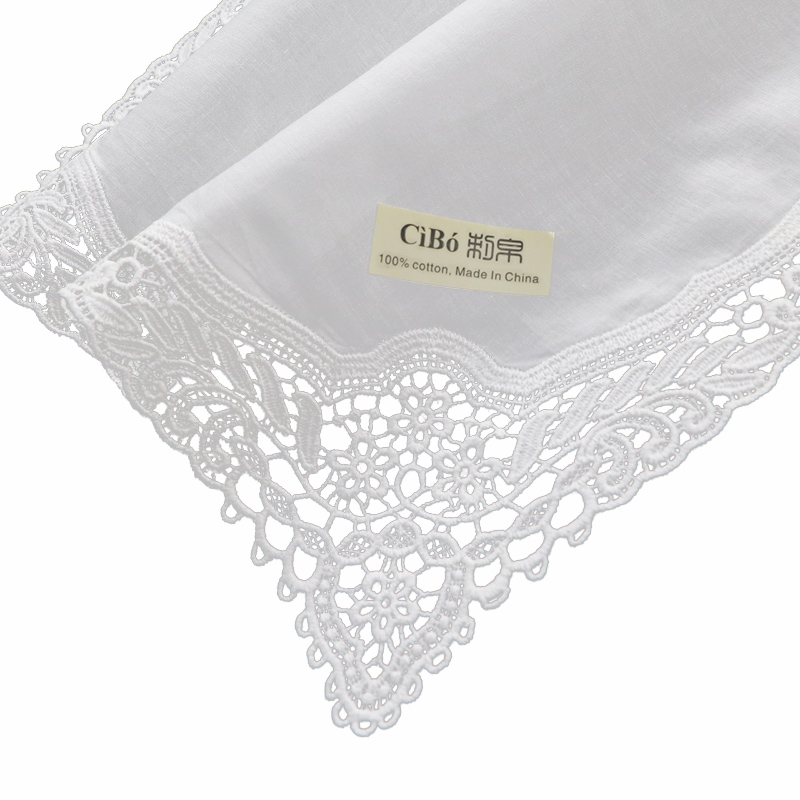 A009 White Cotton 100 Piece La - огляд і ціна Monogrammed Handkerchief