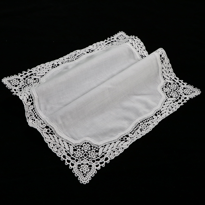 A009 White Cotton 100 Piece La - огляд і ціна Monogrammed Handkerchief