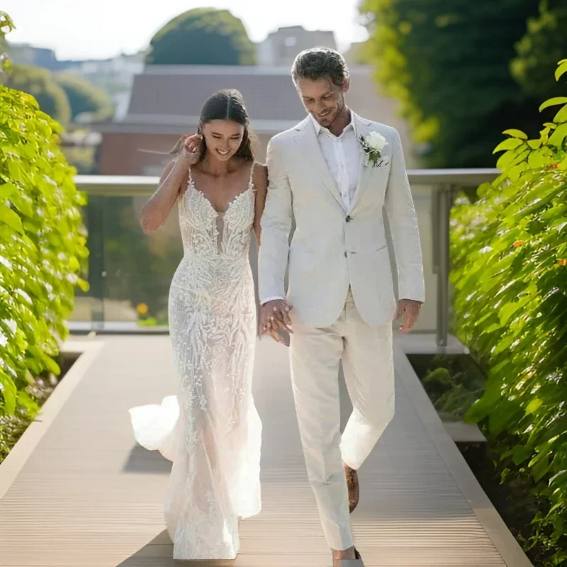 Linen Wedding Tuxedo For Men S - огляд і ціна Men Linen Formal Wear