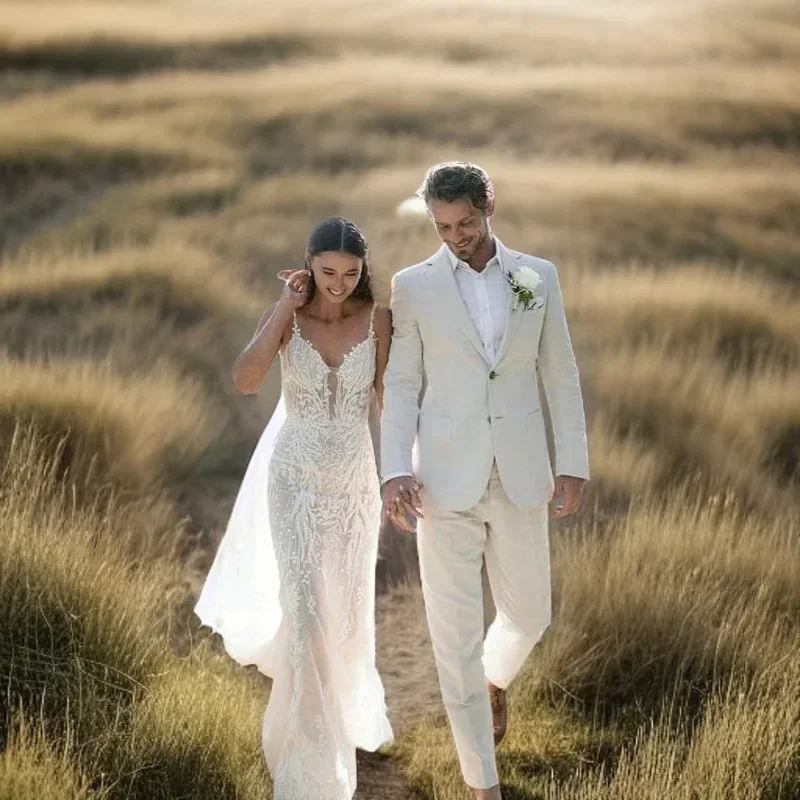 Linen Wedding Tuxedo For Men S - огляд і ціна Men Linen Formal Wear