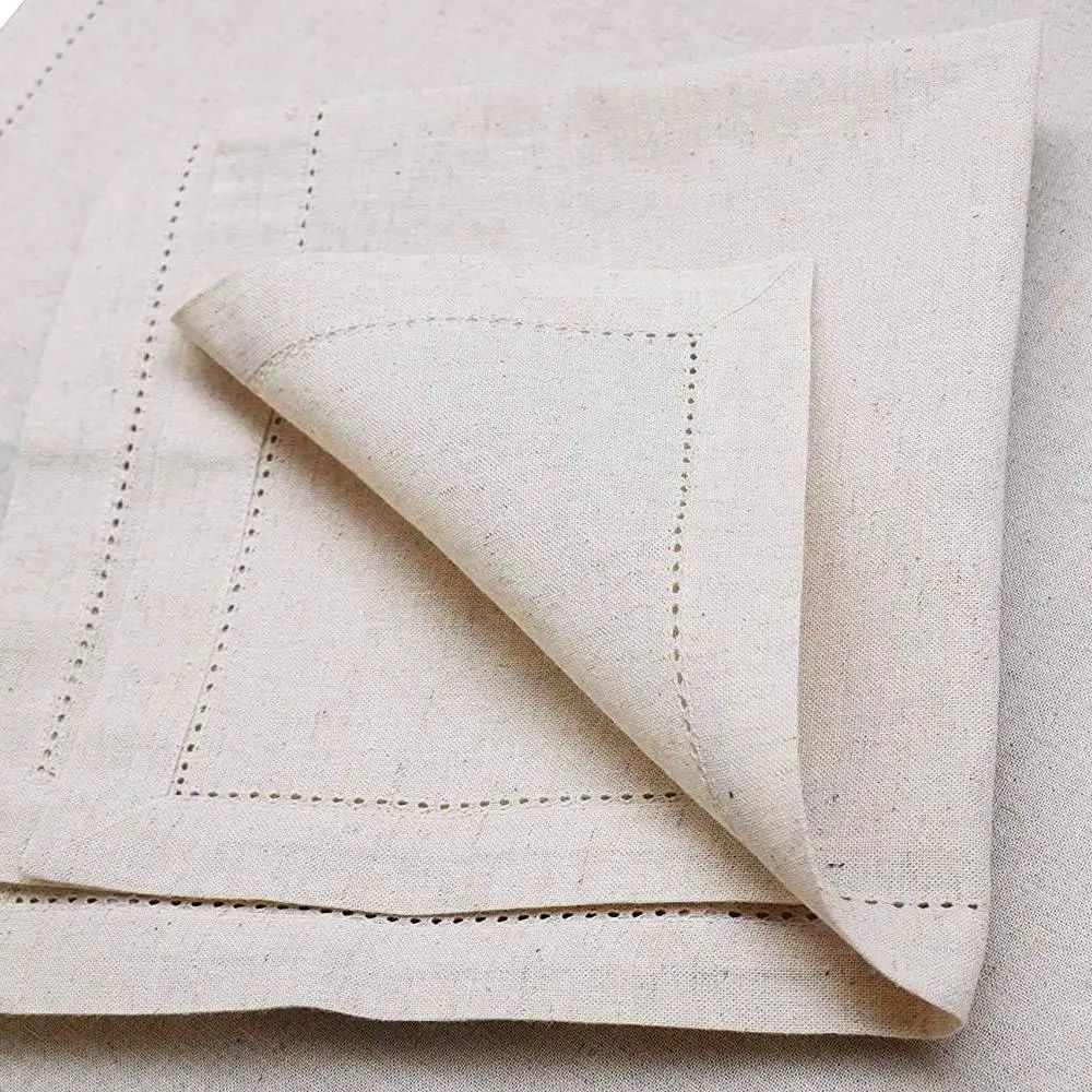 6 Pieces Linen napkins White T - огляд і ціна Monogrammed Handkerchief