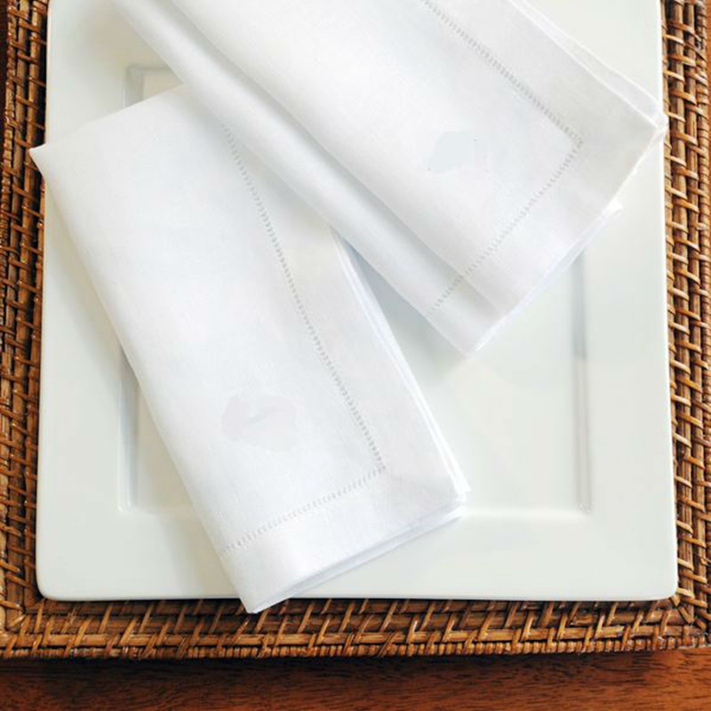 6 Pieces White Hemstitch Napki - огляд і ціна Monogrammed Handkerchief