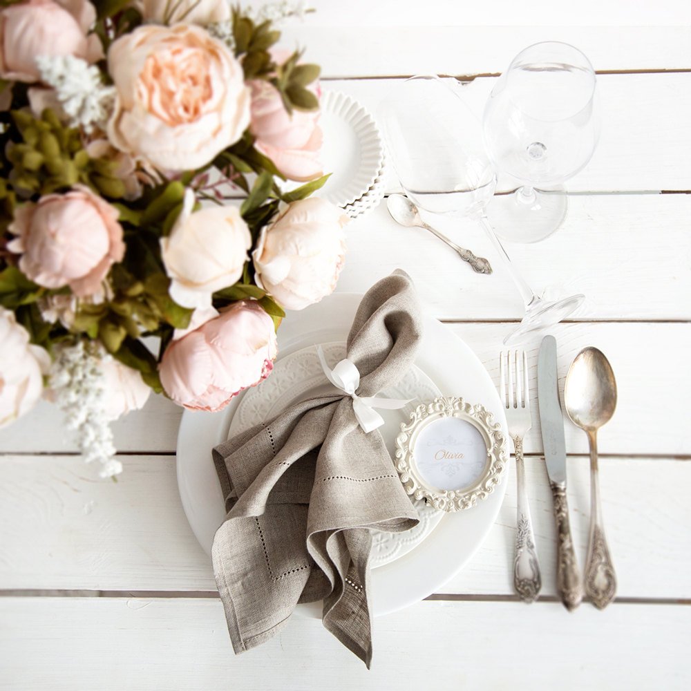 6 Pieces White Hemstitch Napki - огляд і ціна Monogrammed Handkerchief