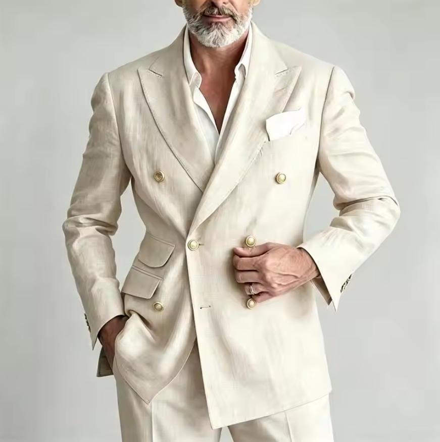 Men's Linen Suit Blazer Jacket - огляд і ціна Men Linen Formal Wear