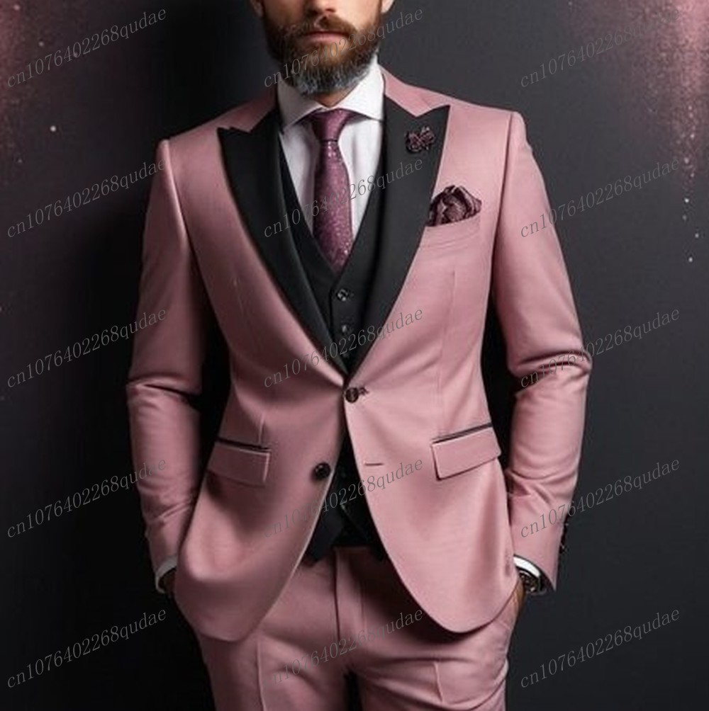 Dark Pink And Black Formal Men - огляд і ціна Men Formal Wear Pink