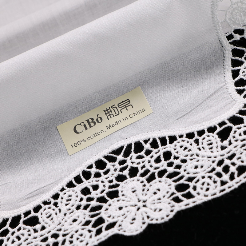 D608 White Cotton 10 Pieces La - огляд і ціна Monogrammed Handkerchief