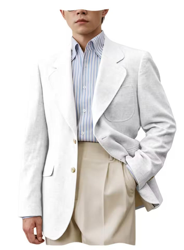 Only Linen Men's Blazer 1PCS B - огляд і ціна Men Linen Formal Wear