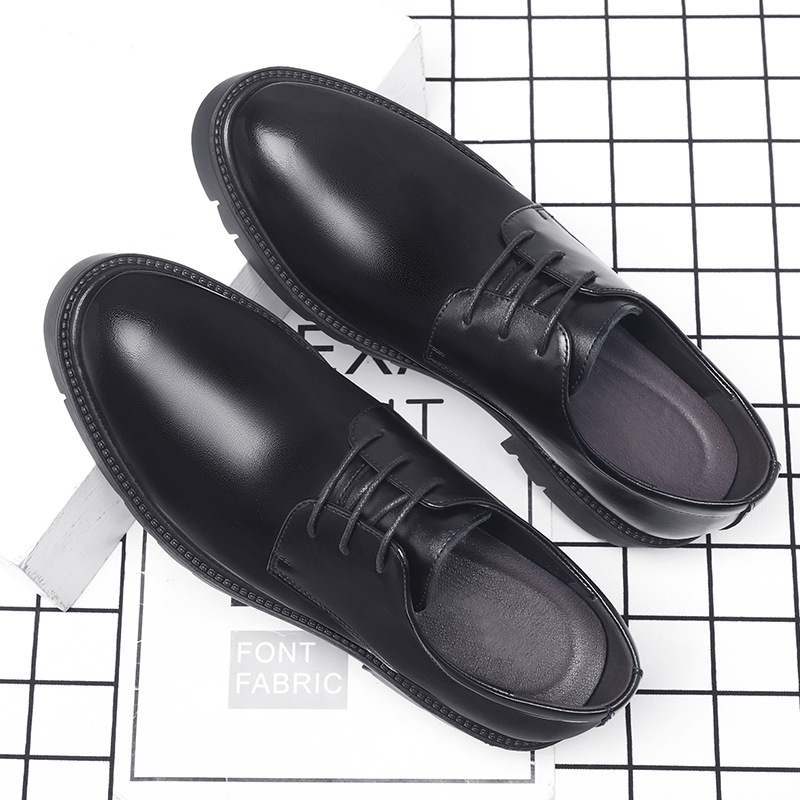 Mens Black Leather Lace Up Dre - огляд і ціна Men Formal Wear Office